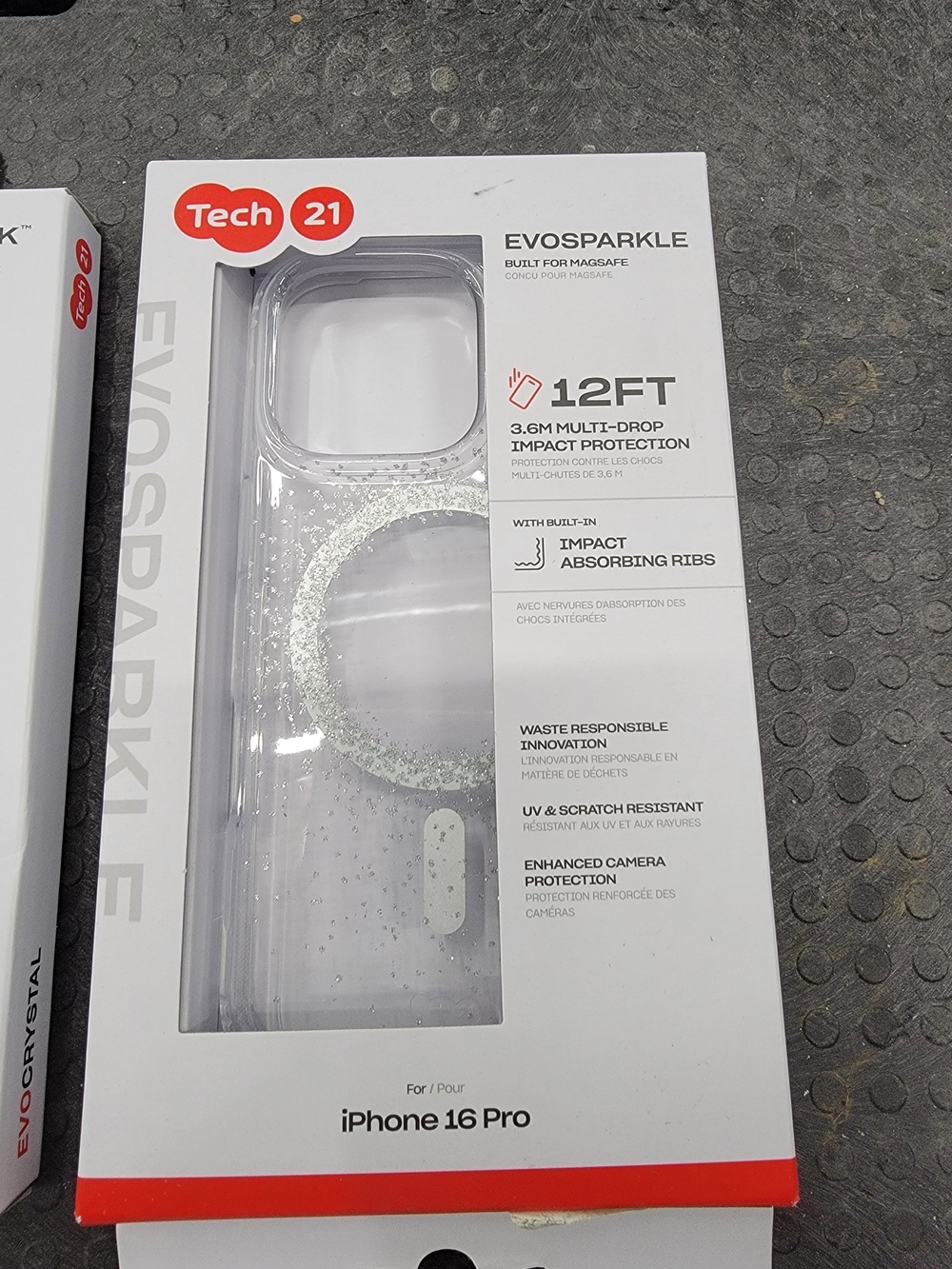 Tech21 EvoSparkle Clear Sparkle iPhone 16 Pro Case